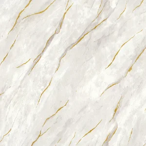 วอลเปเปอร์ลายหินอ่อน สีเทาอ่อน ลายเส้นสีทอง