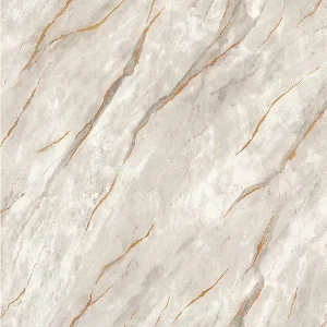 วอลเปเปอร์ลายหินอ่อน สีเทาอ่อน แทรกลายเส้นสี Rose gold No.10233-3