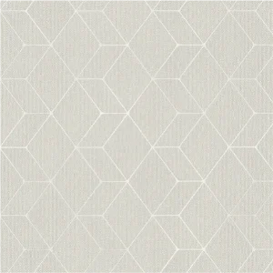 วอลเปเปอร์กราฟฟิค ลายลูกบาศ์ก พื้นสีเทา เส้นสีขาว