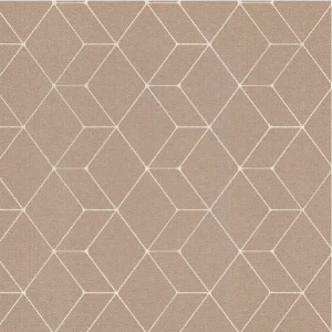 วอลเปเปอร์สไตล์โมเดิร์น ลายลูกบาศ์กสีน้ำตาลแดง