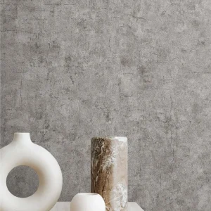 วอลเปเปอร์ลายปูนเปลือยคอนกรีต สีเทาเข้ม No.10294-8