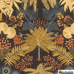 วอลเปเปอร์ลายใบไม้สไตล์ทรอปิคอล