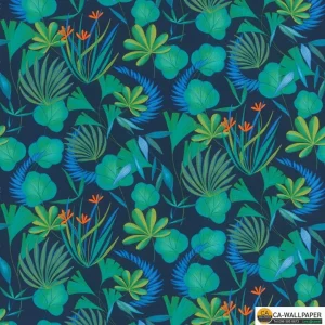 วอลเปเปอร์ลายใบไม้ Tropical