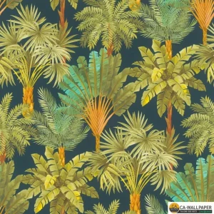 วอลเปเปอร์ลายใบไม้สไตล์ทรอปิคอล