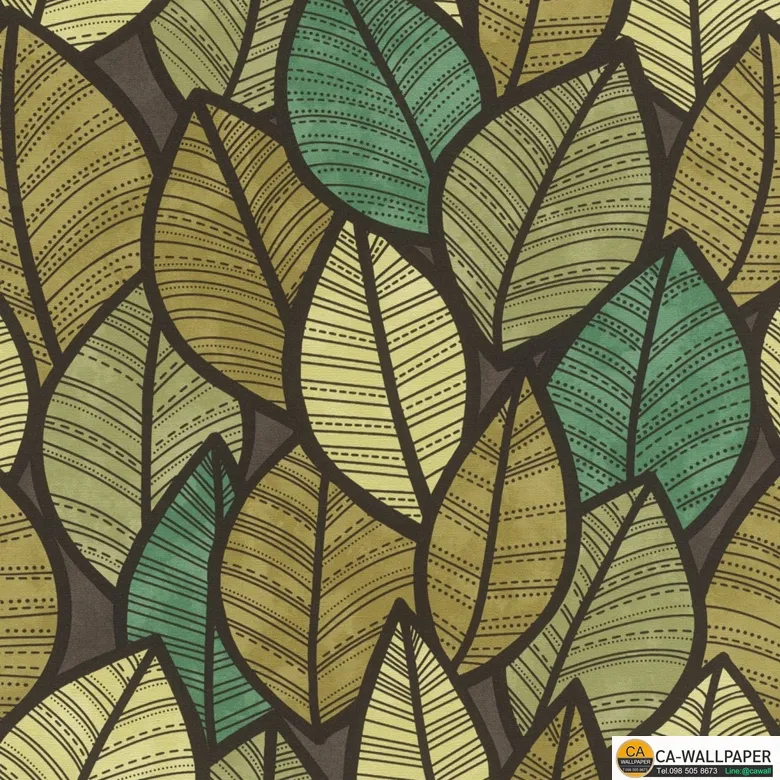 วอลเปเปอร์ลายใบไม้สไตล์ทรอปิคอล