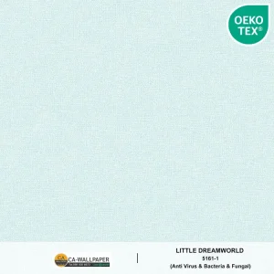 วอลเปเปอร์สีเขียวอ่อนอมฟ้า No.5161-1