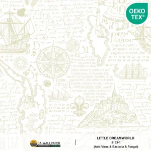 วอลเปเปอร์ห้องเด็ก ลายแผนที่ No.5163-1