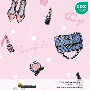 วอลเปเปอร์ห้องเด็ก สีชมพู No.5167-1