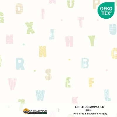 วอลเปเปอร์ห้องเด็ก ลายตัวหนังสือ Witty No.5188-1
