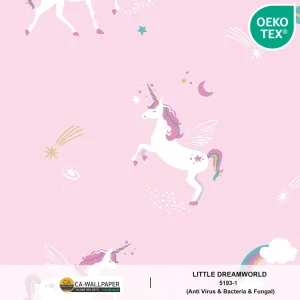 วอลเปเปอร์การ์ตูนห้องเด็ก ลายยูนิคอร์น No.5193-1