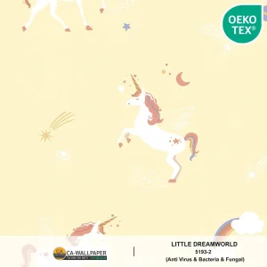 วอลเปเปอร์การ์ตูนห้องเด็ก ลายยูนิคอร์น No.5193-2
