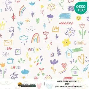 วอลเปเปอร์การ์ตูนห้องเด็ก Crayon No.5194-1