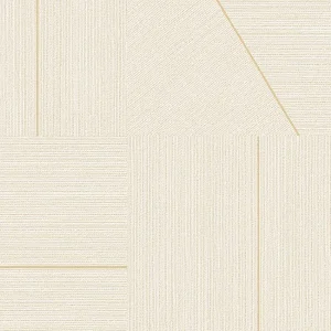 วอลเปเปอร์โมเดิร์นลายเส้นสีทอง พื้นสีน้ำตาลอ่อน No.52509-1