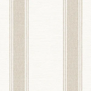 วอลเปเปอร์ลายทาง สีน้ำตาลอ่อนสลับสีน้ำตาล No.52514-4