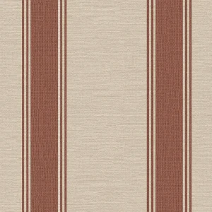 วอลเปเปอร์ลายทาง สีน้ำตาลสลับสีแดง No.52514-5