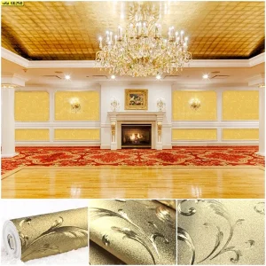 วอลเปเปอร์หลุยส์ใบไม้สีทอง No.66250