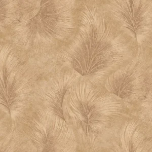 วอลเปเปอร์ลายใบไม้สีน้ำตาล No.70513-4