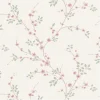 วอลเปเปอร์ลายดอกไม้ซากุระเล็กๆ สีชมพูครีม No.72509-1