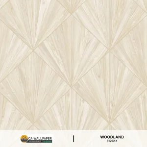 วอลเปเปอร์ลายไม้ประยุกต์ สีครีมอ่อน