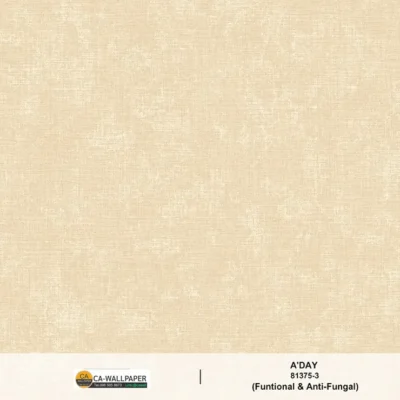 วอลเปเปอร์ลายผ้า สีน้ำตาล มีกลิตเตอร์วิ้งๆ สีเงิน No.81375-3