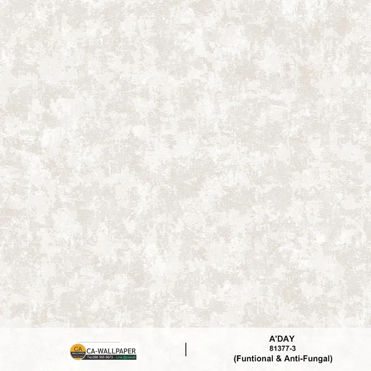 วอลเปเปอร์ลายปูนเปลือย เทกเจอร์ผ้า สีเทา No.81377-3