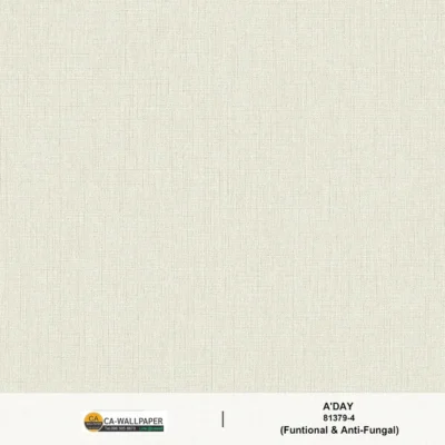 วอลเปเปอร์ สีเขียวอ่อนอมน้ำตาล No.81379-4