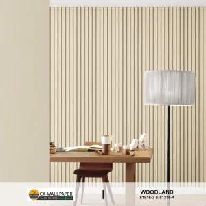 วอลเปเปอร์สีพื้น ลายผ้าสีน้ำตาลอ่อน No.81216-4