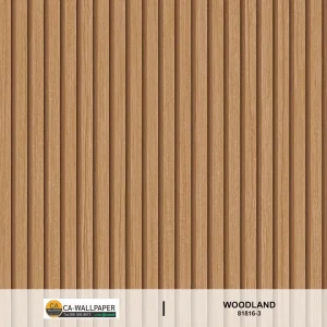 วอลเปเปอร์ลายไม้ระแนง ขนาด2cm สีน้ำตาล