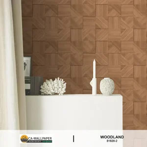 วอลเปเปอร์ลายไม้โมเดิร์น สีน้ำตาลแดง No.81820-2