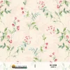 วอลเปเปอร์ลายดอกไม้สีแดง พื้นสีชมพูอ่อนอมขาว