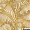 วอลเปเปอร์ลายใบไม้ทรอปิคอล สีทอง
