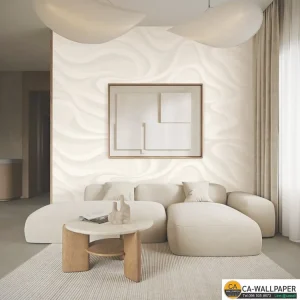 วอลเปเปอร์โมเดิร์น สีขาวปนเทา No.88661-1