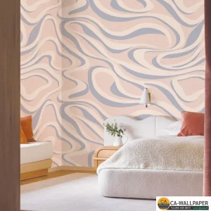 วอลเปเปอร์โมเดิร์น สีโอรส-ฟ้า No.88661-3