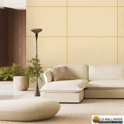 วอลเปเปอร์สีเหลี่ยม เทกเจอร์ผ้า สีน้ำตาล No.88663-2