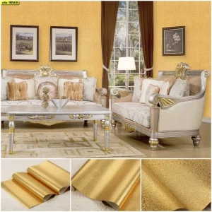 วอลเปเปอร์ลายเรียบสีทอง No.90560