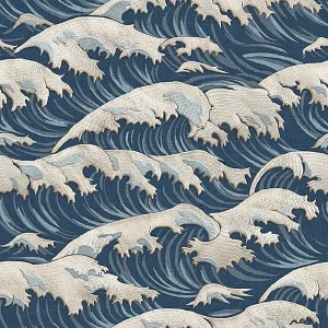 วอลเปเปอร์ลายคลื่น สีน้ำเงิน No.SV1001-3