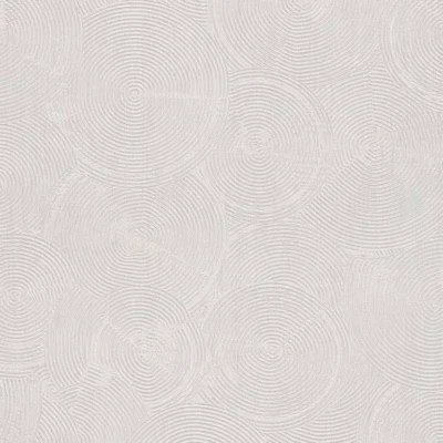 วอลเปเปอร์ลายวงกลม สีขาวครีมปนเงิน 37900-1