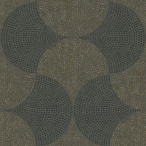 วอลเปเปอร์ลายโค้ง สีครีมน้ำตาล 38027-2 วอลเปเปอร์ลายโค้งสีดำทอง 38027-4