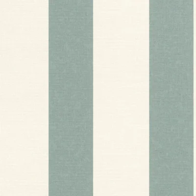 วอลเปเปอร์ลายทาง สีขาวสลับสีเขียวฟ้า No.485448