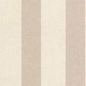 วอลเปเปอร์ลายทาง สีครีมสลับน้ำตาล No.485462