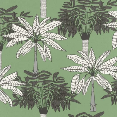 วอลเปเปอร์ลายใบไม้ต้นไม้ Tropical Style No.537833