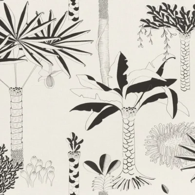 วอลเปเปอร์ลายใบไม้ต้นไม้ Tropical Style No.540031