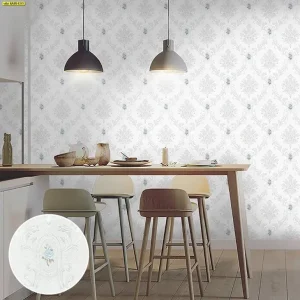 วอลเปเปอร์ลายหลุยส์สีขาว รหัส 6A85