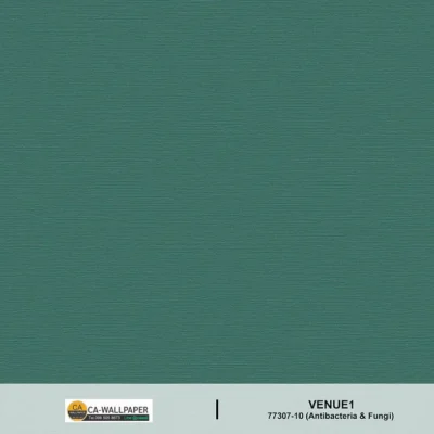 วอลเปเปอร์ลายผ้า สีพื้นเขียวเข้ม No.77307-10