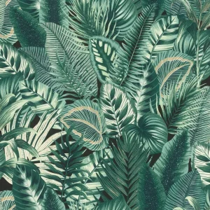 วอลเปเปอร์ลายใบเฟิร์นสีเขียว (Tropical Style Style) No.833942