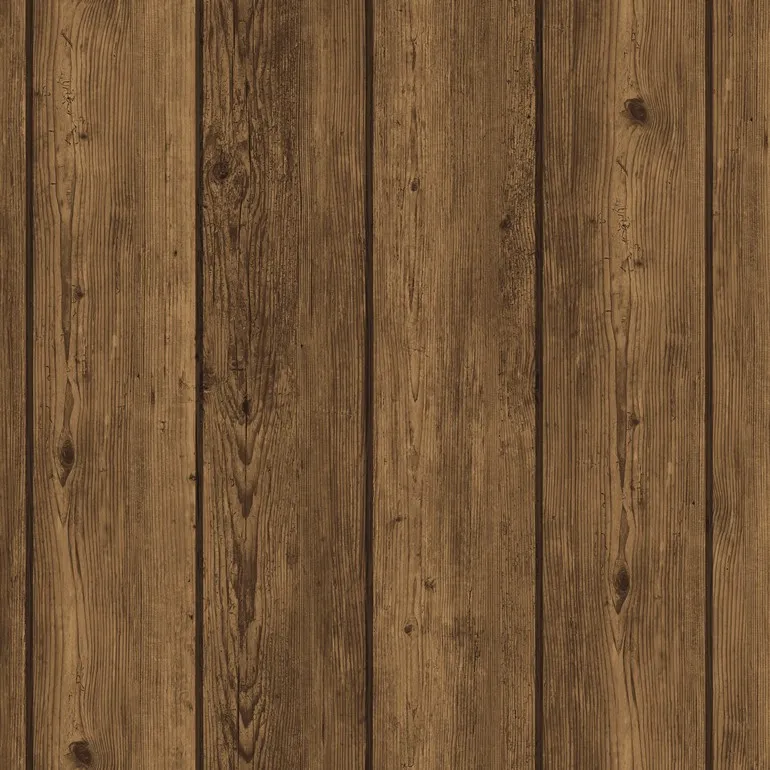 วอลเปเปอร์ลายไม้สีน้ำตาล แผ่นกว้าง 13 ซม No.88427-3