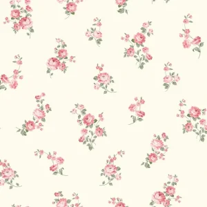 Alternative view of วอลเปเปอร์ลายดอกไม้สีแดงชมพู No.88464-1