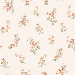 Alternative view of วอลเปเปอร์ลายดอกไม้สีส้มโอรส No.88464-2