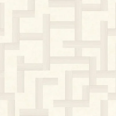 วอลเปเปอร์ลายเส้น สีครีมปนเงิน No.88555-2
