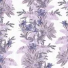 วอลเปเปอร์ลายดอกไม้สีน้ำเงิน ใบสีม่วง No.88559-3